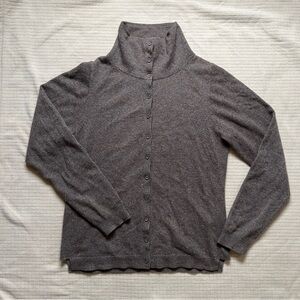 Button-through cashmere sweater